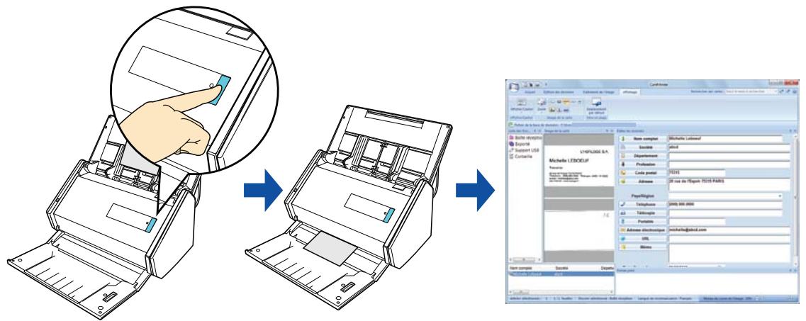 FUJIFILM SCAN SNAP IX500 - Stocker des cartes de visite dans cardminder - 1