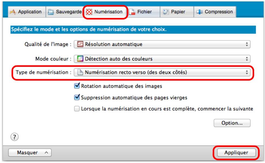 FUJIFILM SCAN SNAP IX500 - Sélectionnez images sur une double page dans enregistrer sous puis cliquez sur le bouton OK. - 2