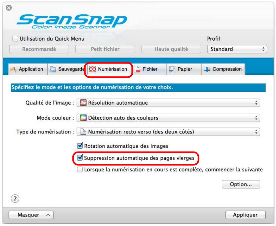 FUJIFILM SCAN SNAP IX500 - Sélectionnez paramètres dans le menu de scansnap manager. - 1