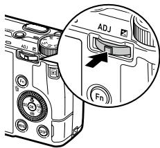 RICOH PHOTONUM.COMPACTGR II STREET EDITION - Appuyez sur ADJ en mode prise de vue. - 1