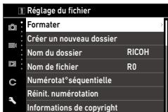 RICOH PHOTONUM.COMPACTGR II STREET EDITION - Utilisation du triangle et nabla pour sélectionner une fonction. - 1