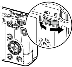 RICOH PHOTONUM.COMPACTGR II STREET EDITION - Appuyez sur ADJ ( ) vers la gauche ou la droite. - 1