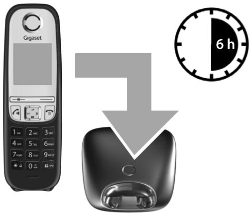 GIGASET AS415 TRIO NOIR - Premier cycle de charge et décharge des batteries - 1