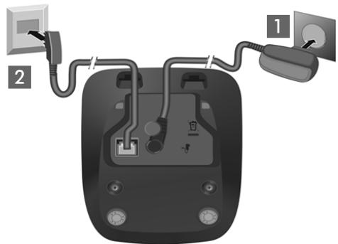 GIGASET AS415 TRIO NOIR - Raccordement de la base - 1