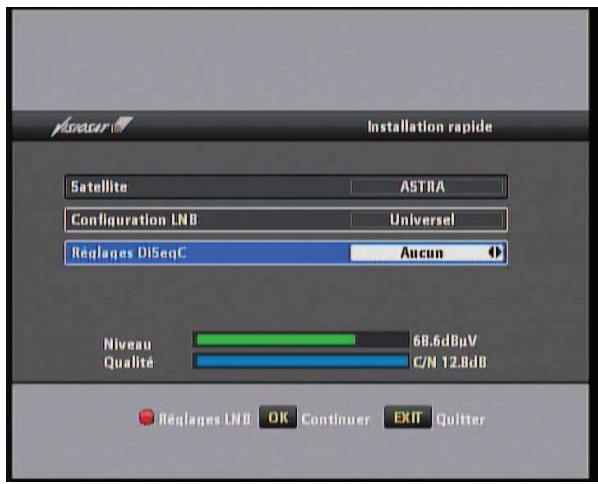 VISIOSAT TVS 7600 TNTSAT - Iv.2 vérification du signal satellite - 1