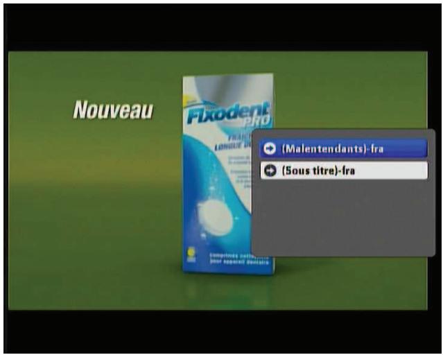 VISIOSAT TVS 7600 TNTSAT - Vi.5 choix des langues audio - 2