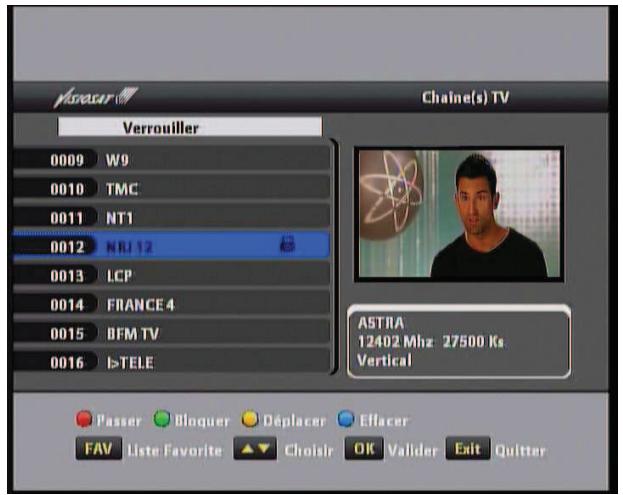 VISIOSAT TVS 7600 TNTSAT - Blocage de chaînes - 2