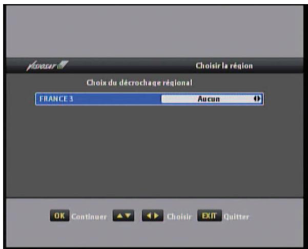 VISIOSAT TVS 7600 TNTSAT - Iv.4 choix de la déclinaison régionale - 1