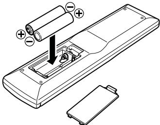 DENON D-F109N BKBK - Insertion des piles - 2