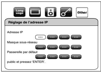 DENON DBP-2010 - Réglage de l'adresse IP - 1