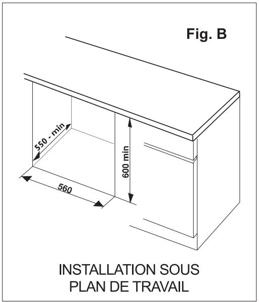 ARTHUR MARTIN FE 4414 X - Mise en place de l'appareil - 3