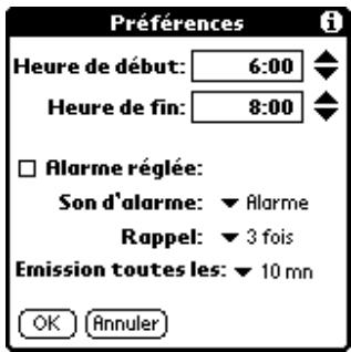 PALM m500 - Préférences - 1