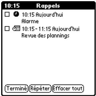 PALM m500 - Consultation de rappels - 1