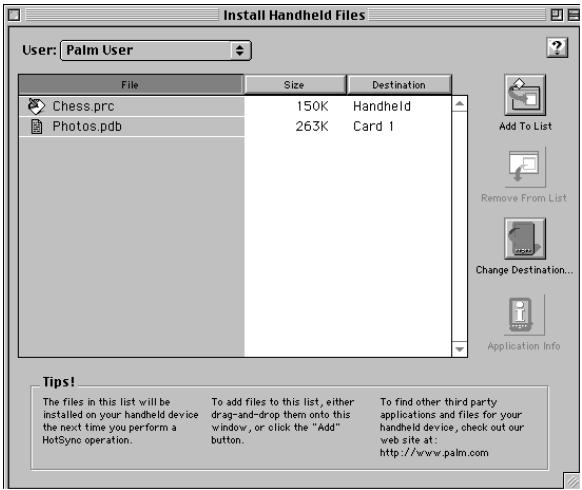 PALM m500 - Pour installer un logiciel tiers sur votre ordinateur de poche à l'aide d'un macintosh : - 1