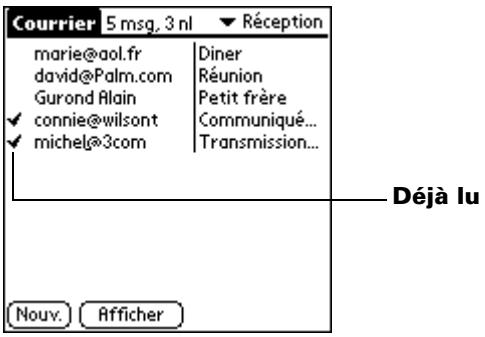 PALM m500 - Affichage des messages électroniques - 1