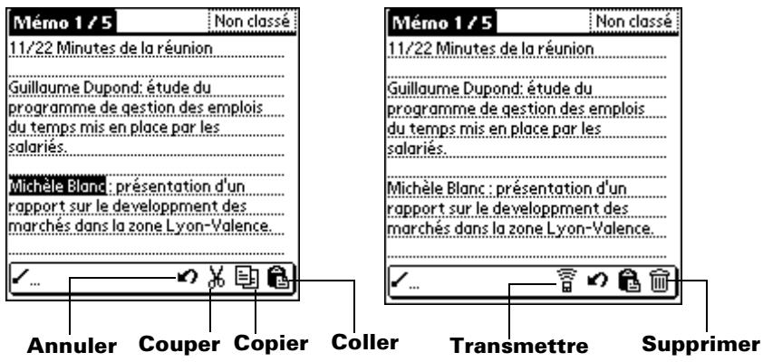 PALM m500 - Commandes de menus graffiti - 3
