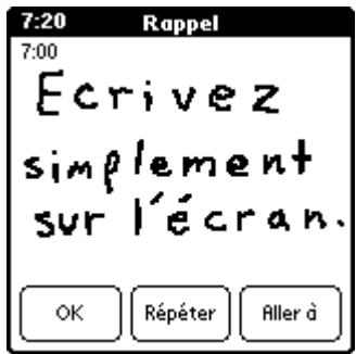PALM m500 - Pour régler une alarme pour une note : - 3