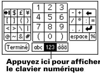 PALM m500 - Clavier logiciel - 3
