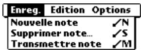 PALM m500 - Menu enreg. - 2