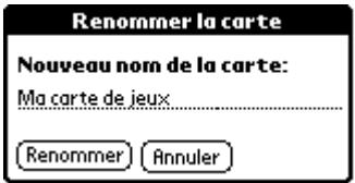 PALM m500 - Attribution d'un nouveau nom à une carte - 1