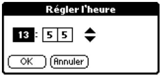 PALM m500 - Pour paramétrer l'heure : - 1