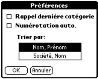 PALM m500 - Pour trier des enregistrements des applications adresses, notes et bloc-notes : - 1