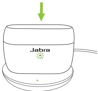 JABRA ELITE85TBLACKTW - Recharger l'étui de recharge avec un pad de recharge sans fil - 1