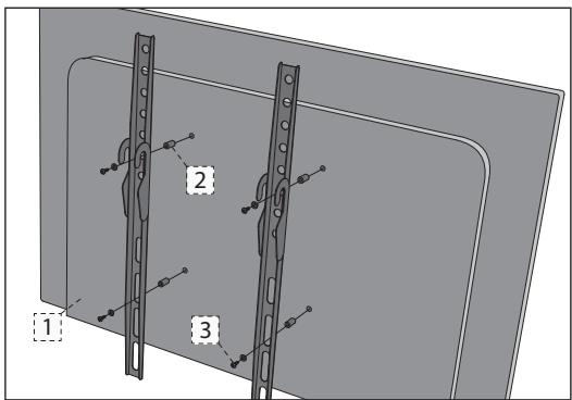 SHARPTV LEDSOBL2EA - Fixation murale de la TV - 1
