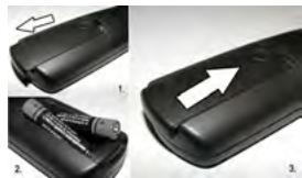 WINDSOR WD49278D - Inserting the Batteries into the Remote - 1