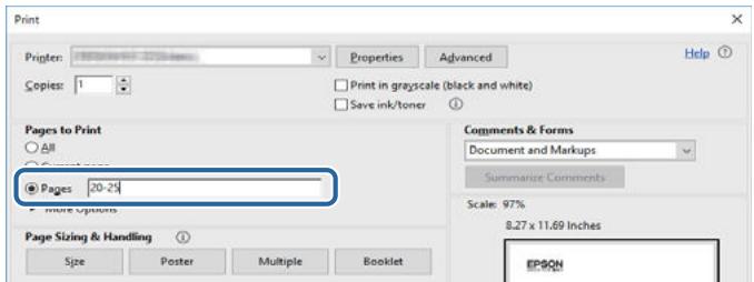 EPSON WF-2965 - Impression de seulement certaines pages - 1