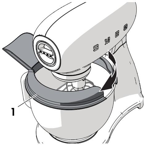 SMEG SMF11CREU - Mode d'emploi du couvercle anti-éclaboussures - 2