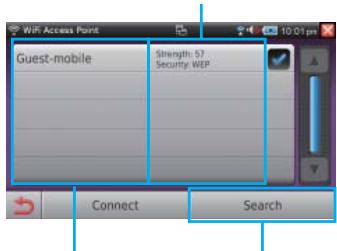 CLARION NRE1R - Touchez le bouton wi-fi - 1