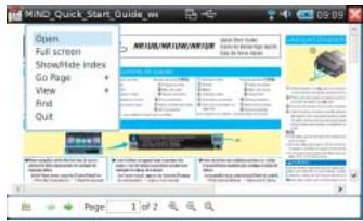 CLARION NRE1R - Utilisation du menu PDF reader - 1