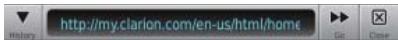 CLARION NRE1R - Entrée d'un URL pour afficher un site web - 1
