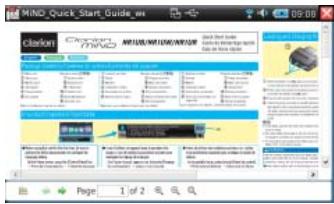 CLARION NRE1R - Affichage de l'écran PDF reader - 1