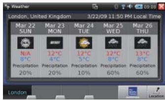 CLARION NRE1R - Affichage des informations météo - 1