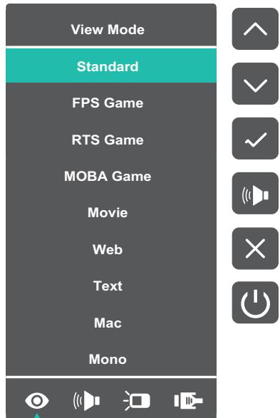 VIEWSONIC VX2458-P-MHD - Quick Menu - 1