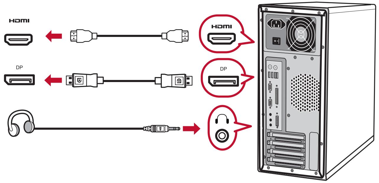 VIEWSONIC VX2458-P-MHD - Connecting External Devices - 2