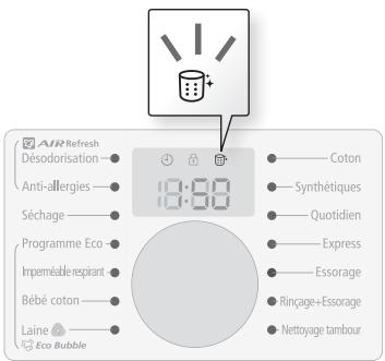 SAMSUNG WDOS804WSE - Message d'avertissement automatique de nettoyage du tambour - 1
