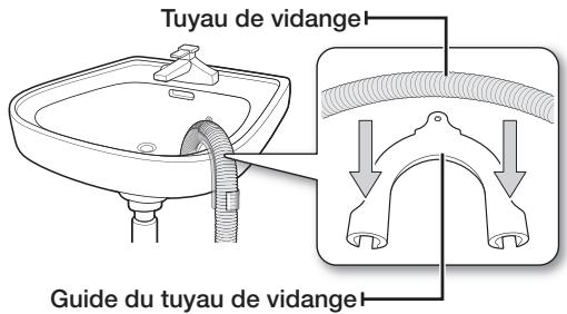 SAMSUNG WDOS804WSE - Raccordement du tuyau de vidange - 1