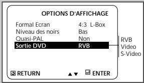 SAMSUNG SV-DVD6E - Réglez les paramètres de Sortie DVD - 3