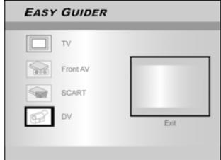 LITE-ON LVW 5045 - Appuyez sur[▲][▼] pour sélectionner "DV" et appuyez sur [ENTER](ENTRÉE) pour confirmer. - 1