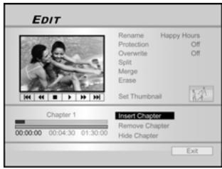 LITE-ON LVW 5045 - Insérer une marque de chapitre (Disque dur et DVD seulement) - 1