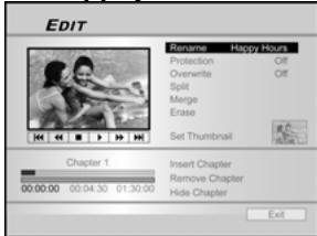 LITE-ON LVW 5045 - Nommer un titre (Disque dur et DVD) - 1