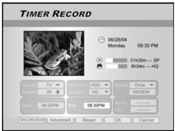 LITE-ON LVW 5045 - Appuyez sur [▲][▼] pour sélectionner "Fin (Heure de Fin)," et appuyez sur [ENTER] (ENTRÉE). - 1