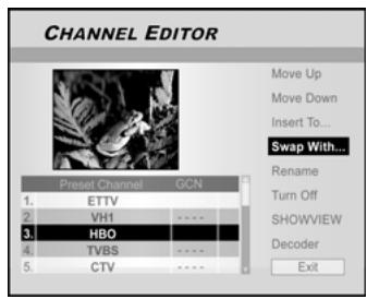 LITE-ON LVW 5045 - Permuter les chaînes TV - 2