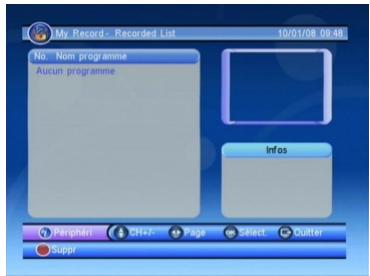 SIGMATEK DVBR-152 - Liste enregistrements - 1
