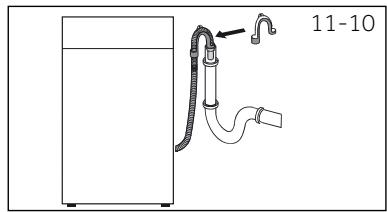 HAIER HW100GBD14979UFR - Tuyau de vidange au raccordement d'évacuation des eaux usées - 1
