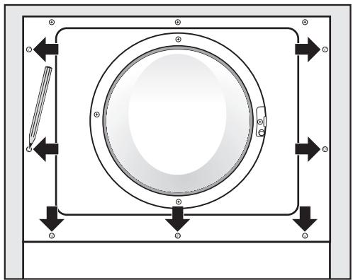 MIELE WT 2789I WPM INOX - Marquer les points de vissage - 1