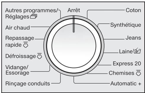 MIELE WT 2789I WPM INOX - ③ Sélectionnez le programme - 1